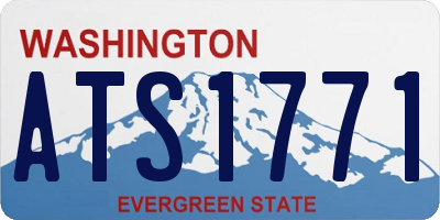 WA license plate ATS1771