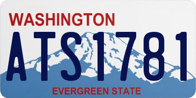 WA license plate ATS1781