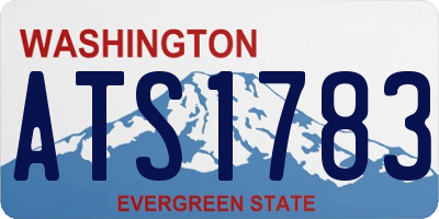 WA license plate ATS1783