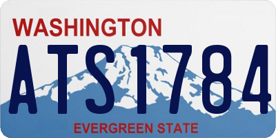 WA license plate ATS1784