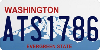 WA license plate ATS1786