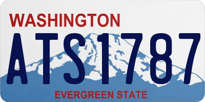 WA license plate ATS1787