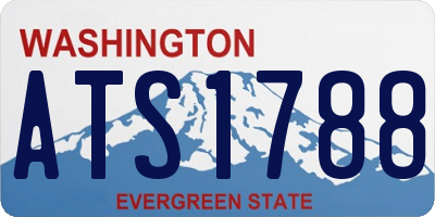 WA license plate ATS1788