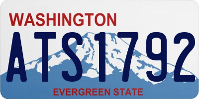WA license plate ATS1792
