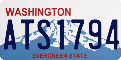 WA license plate ATS1794