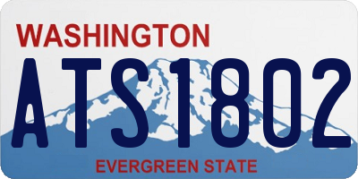 WA license plate ATS1802