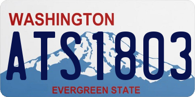WA license plate ATS1803
