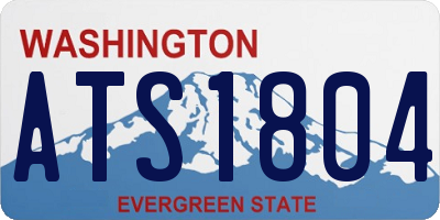 WA license plate ATS1804