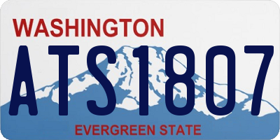 WA license plate ATS1807