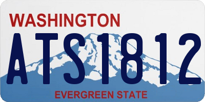 WA license plate ATS1812
