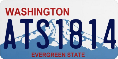 WA license plate ATS1814