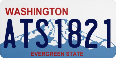 WA license plate ATS1821