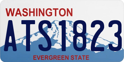WA license plate ATS1823