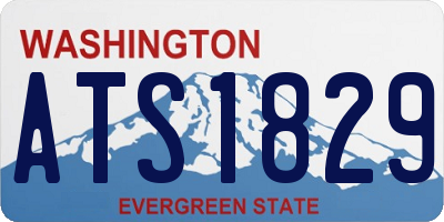 WA license plate ATS1829