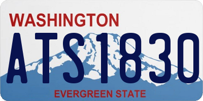 WA license plate ATS1830