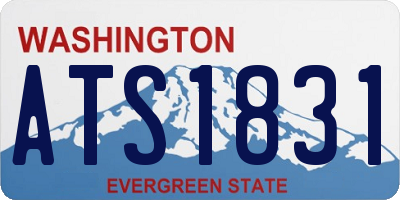 WA license plate ATS1831