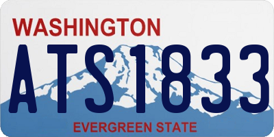 WA license plate ATS1833
