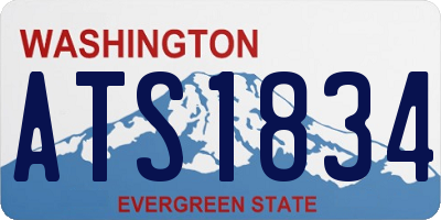 WA license plate ATS1834