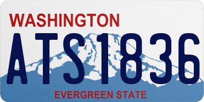 WA license plate ATS1836