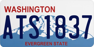 WA license plate ATS1837