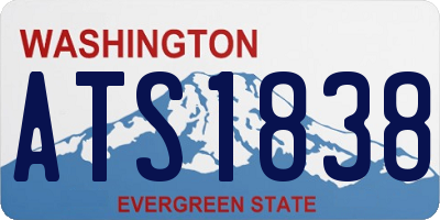 WA license plate ATS1838