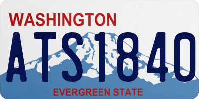 WA license plate ATS1840