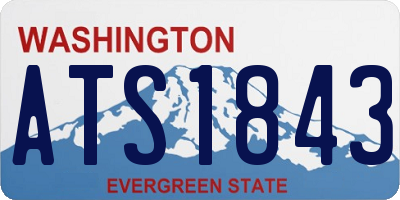 WA license plate ATS1843