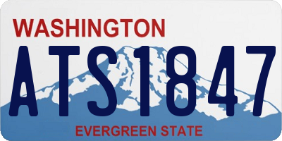 WA license plate ATS1847