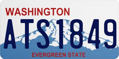 WA license plate ATS1849