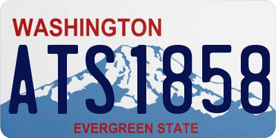 WA license plate ATS1858