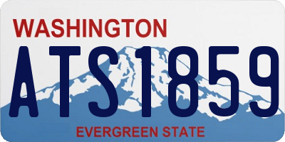 WA license plate ATS1859