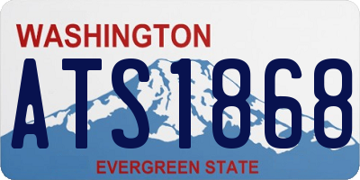 WA license plate ATS1868
