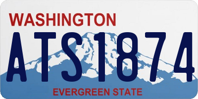 WA license plate ATS1874