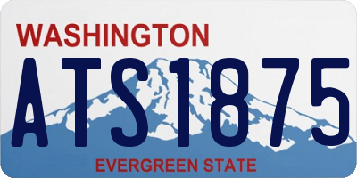 WA license plate ATS1875