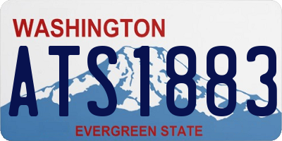 WA license plate ATS1883