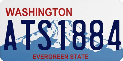 WA license plate ATS1884