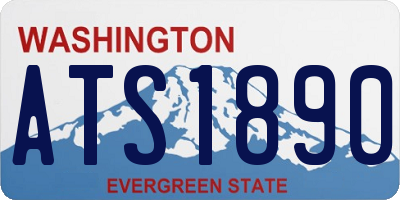 WA license plate ATS1890