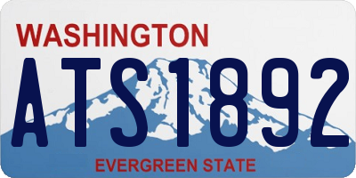 WA license plate ATS1892