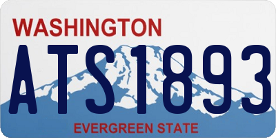 WA license plate ATS1893