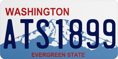WA license plate ATS1899