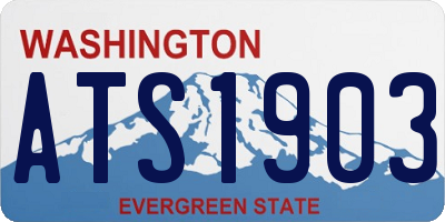 WA license plate ATS1903