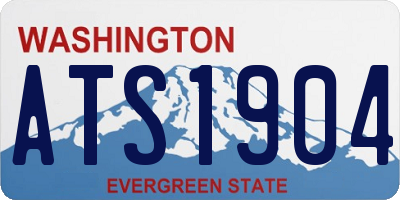 WA license plate ATS1904