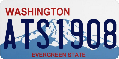 WA license plate ATS1908
