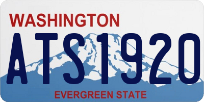 WA license plate ATS1920