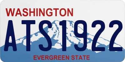 WA license plate ATS1922