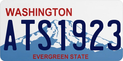 WA license plate ATS1923
