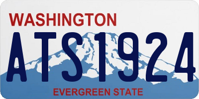 WA license plate ATS1924