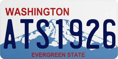 WA license plate ATS1926