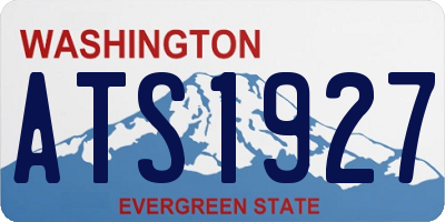 WA license plate ATS1927