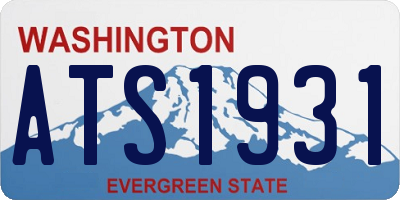 WA license plate ATS1931